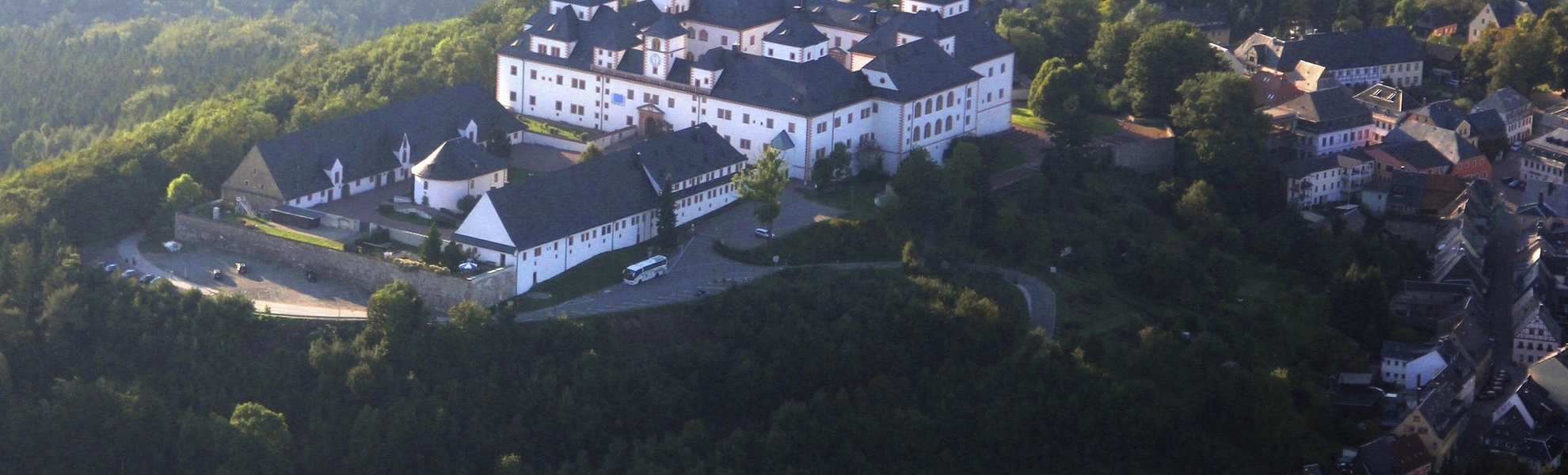 Schloss Augustusburg aus der Luft